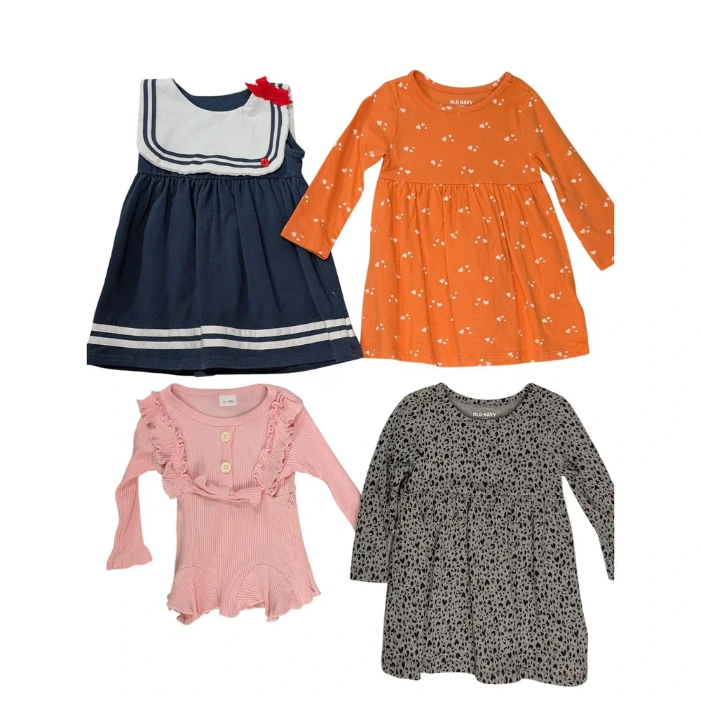 Girl Clothes Lot 12-18 Months 15 piece Dress Romper Leggings